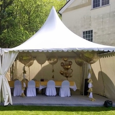 Aluminum Frame Waterproof Outdoor Pagoda Tent 12m Dia For Wedding Party Event