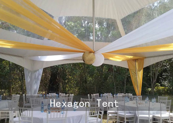100 People Hexagon 6mx12m Pagoda Party Tent For Small Party